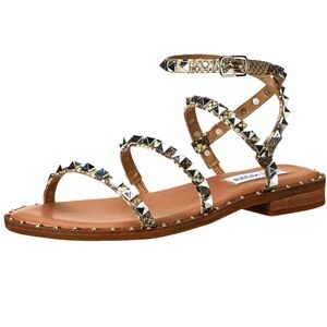 Steve Madden Traveler Flat Sandal in Snakeskin Size 9